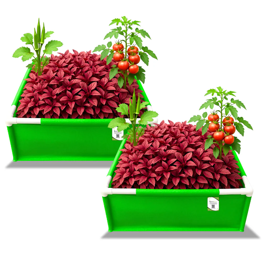 OrganicBazar 24x18x12 Rectangular Grow Bags with PVC Support Pipes for Terrace Garden - Image 5