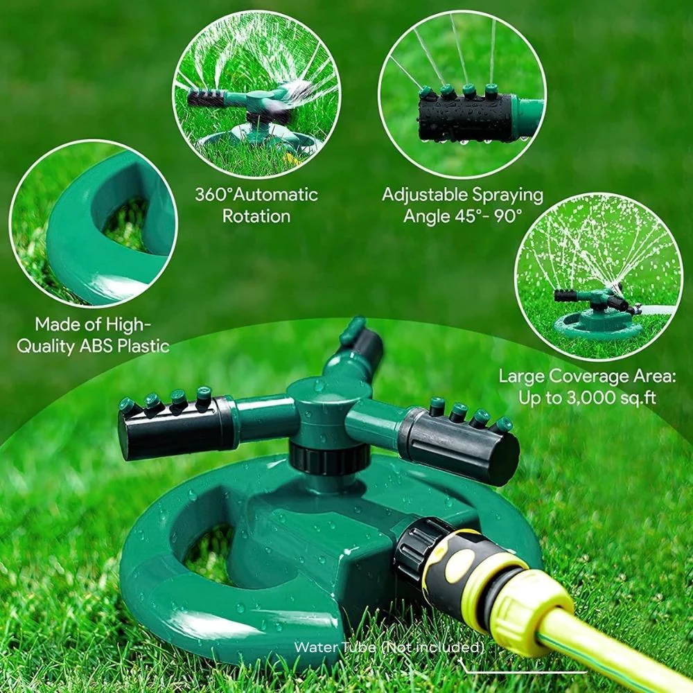 3-in-1 Garden Sprinkler Automatic 360° Rotating Adjustable Arms for Garden, Yard, and Hose Irrigation - Image 3