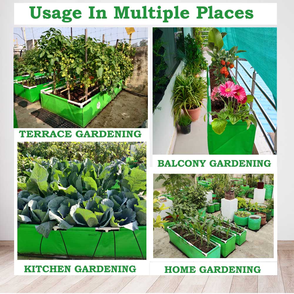 HDPE 48x24x12 Rectangle Grow Bag With Supporting Pvc Pipes Extra Thick Premium Quality Grow Bags - Image 4