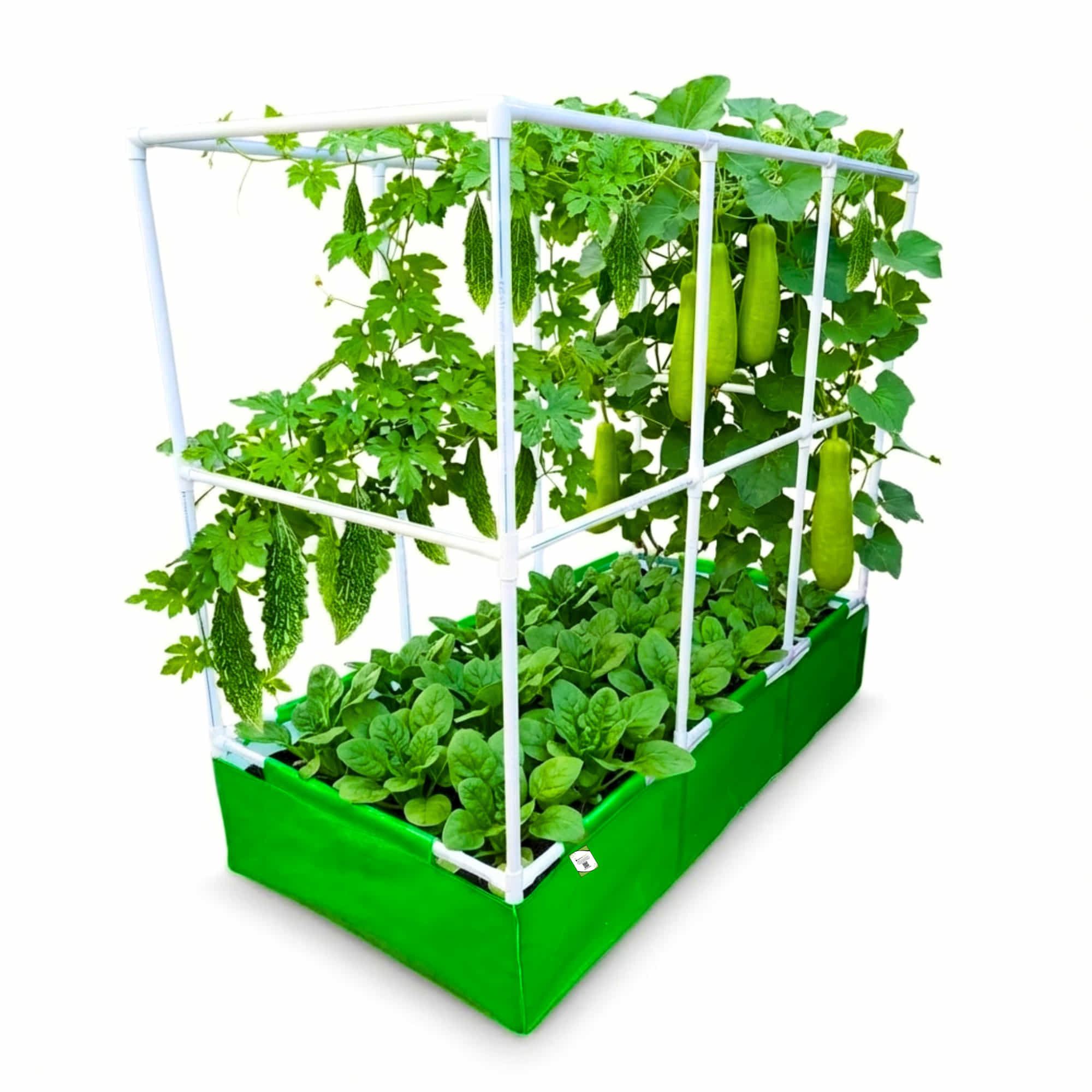 OrganicBazar 72x36x12 Rectangular Grow Bag with Long Frame for Creeper Plants for Terrace Garden