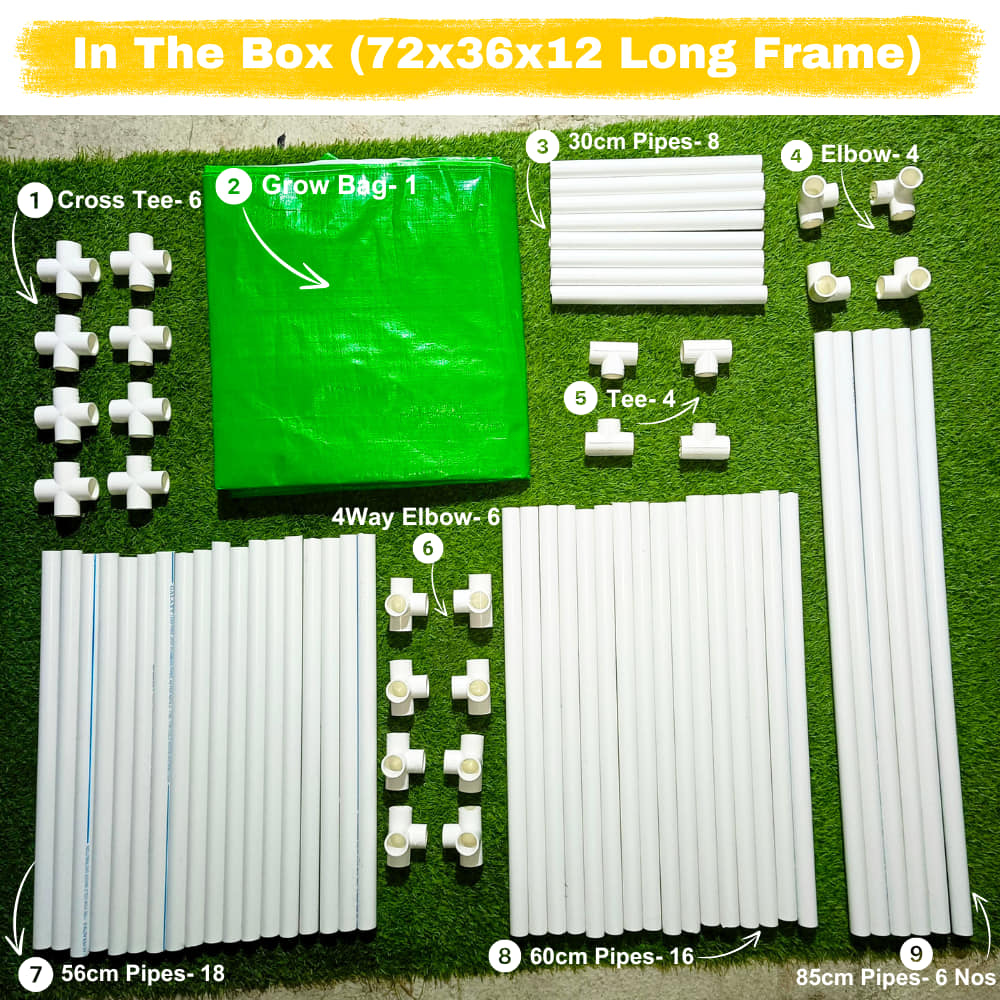 OrganicBazar 72x36x12 Rectangular Grow Bag with Long Frame for Creeper Plants for Terrace Garden - Image 3
