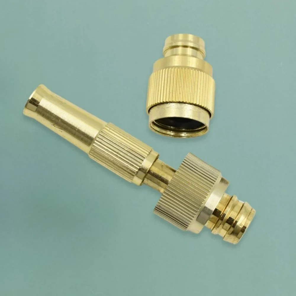 Brass Water Spray Nozzle for 1/2" Hose Pipe – Adjustable Pressure Booster Gun for Car Wash, Gardening & Cleaning - Image 4