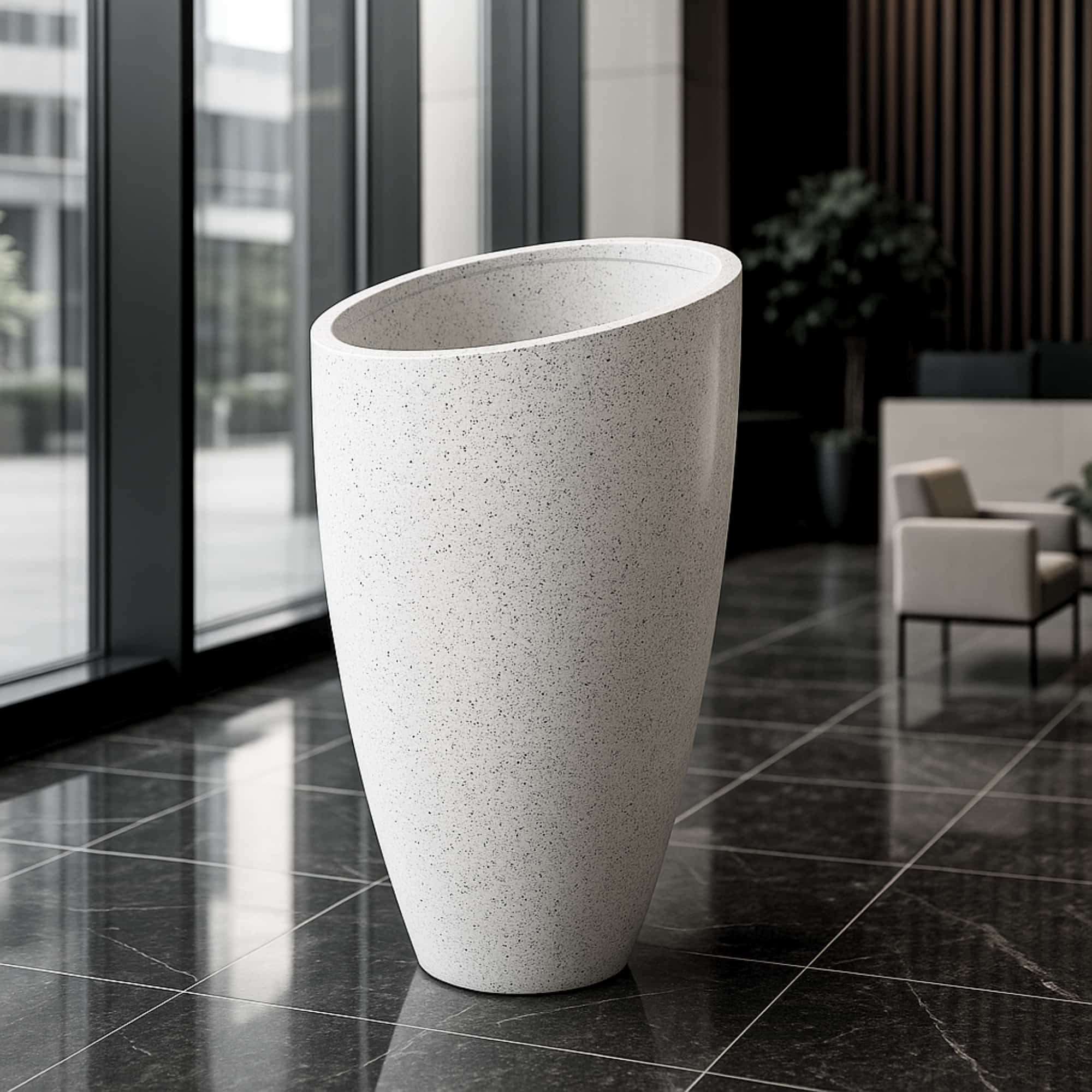 Calista Roto Moulded Tall Luxury Planter with 10+ Years Durability | Huge Terrazzo Finish Roto Container | Durable, Lightweight & Weatherproof Large Pot for Garden, Balcony & Living Room - Image 7