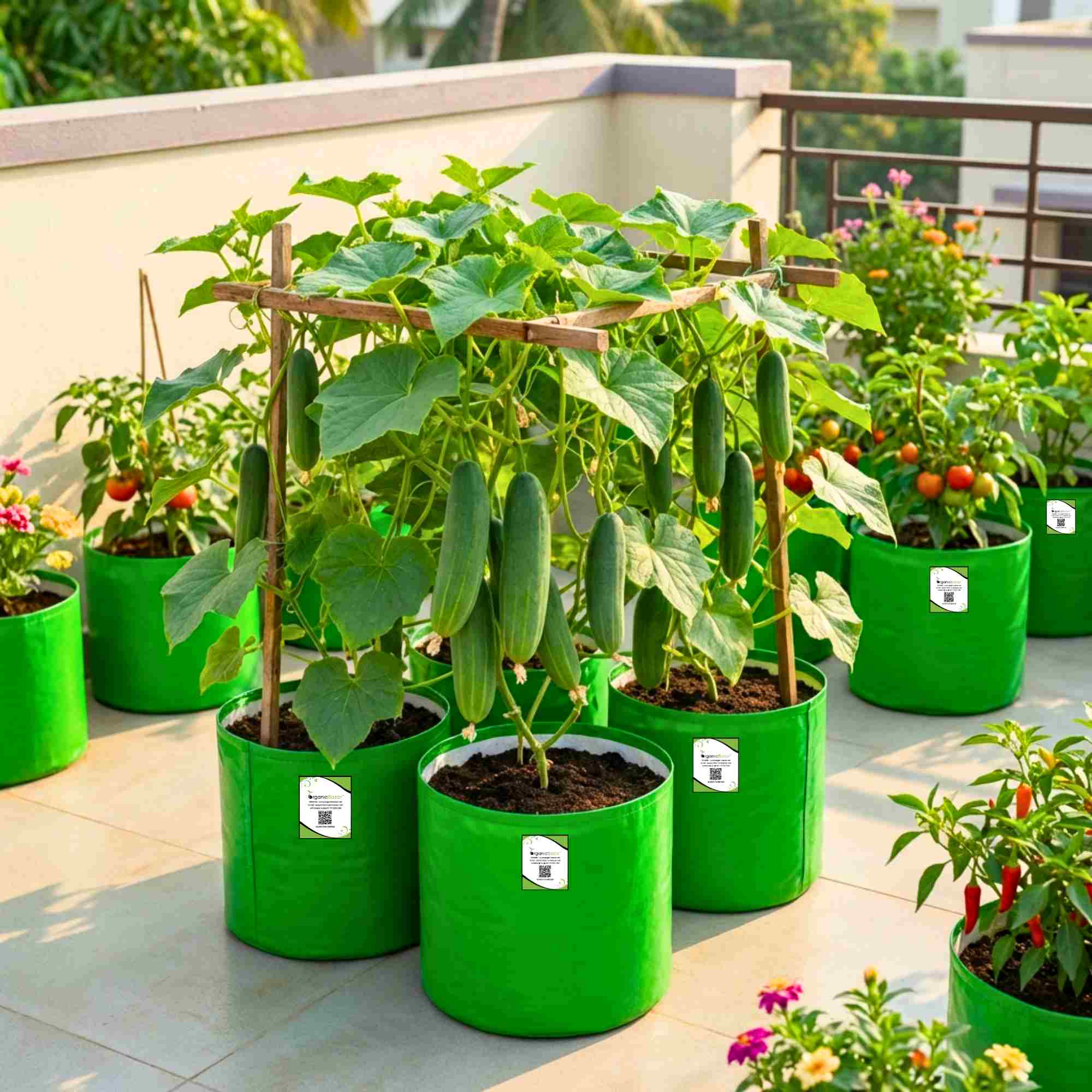 Cucumber (Kheera) Hybrid Seeds - 20 Seeds (Kakdi/ककड़ी/खीरा के बीज) - High Germination, Easy to Grow, High Yield Seeds For Terrace Gardening - Image 3