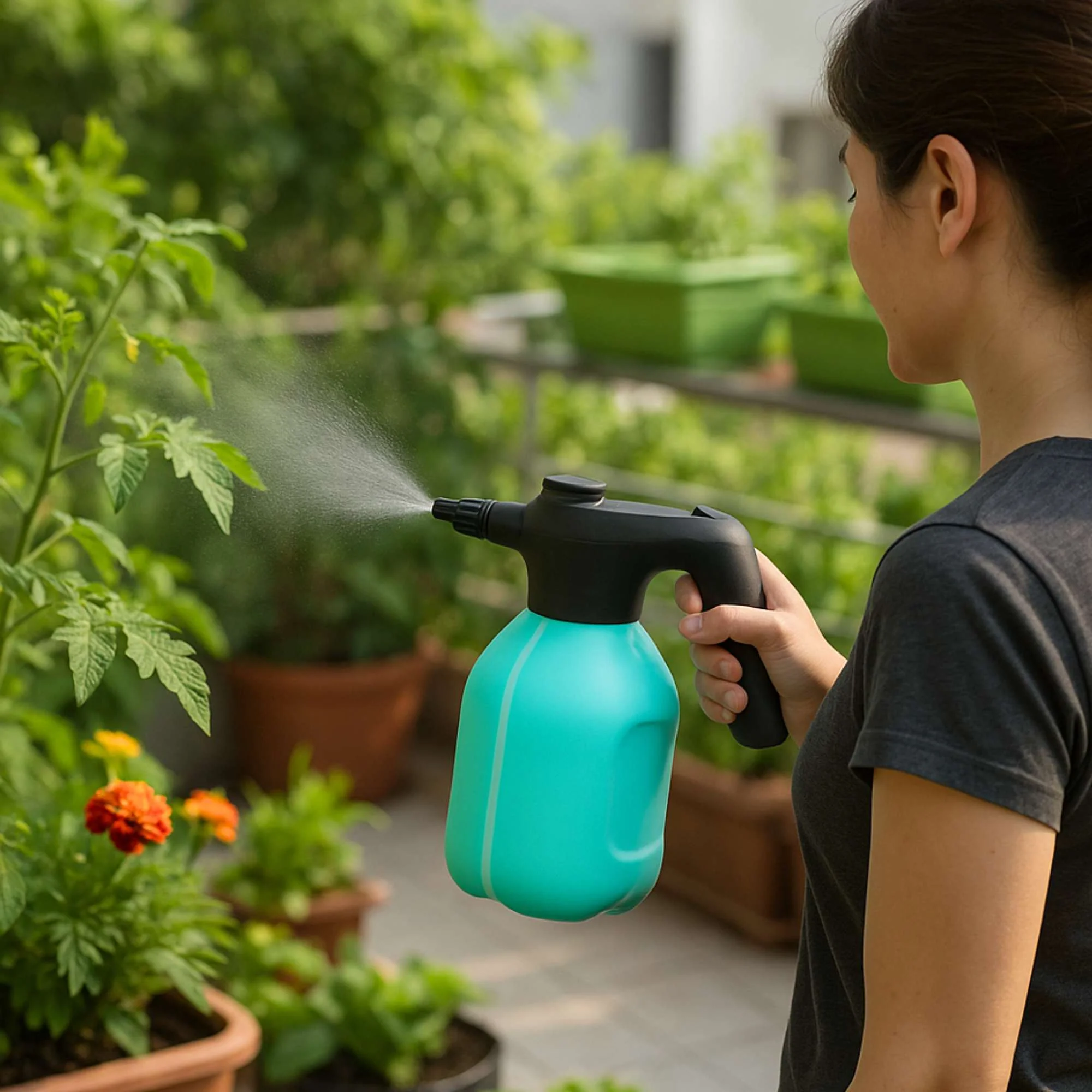 Electric Spray Pump Garden Sprayer – 2 Litre | Automatic Watering Can | Rechargeable | For Plants, Cleaning and More - Image 2