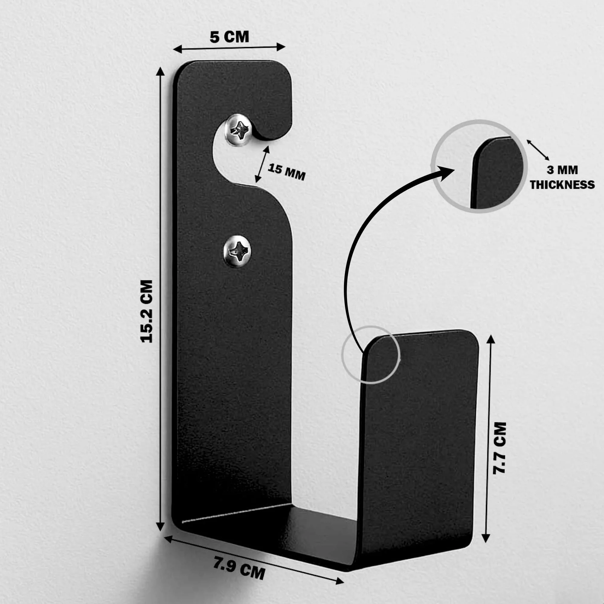 Heavy Duty MS Garden Pipe Stand Hose Hook (L Shape, Pack of 1) – Hang With or Without Wall Mounting | Portable Irrigation Hose Hanger | Garden Pipe Holder Hook (Square Holder, MS Metal) - Image 2