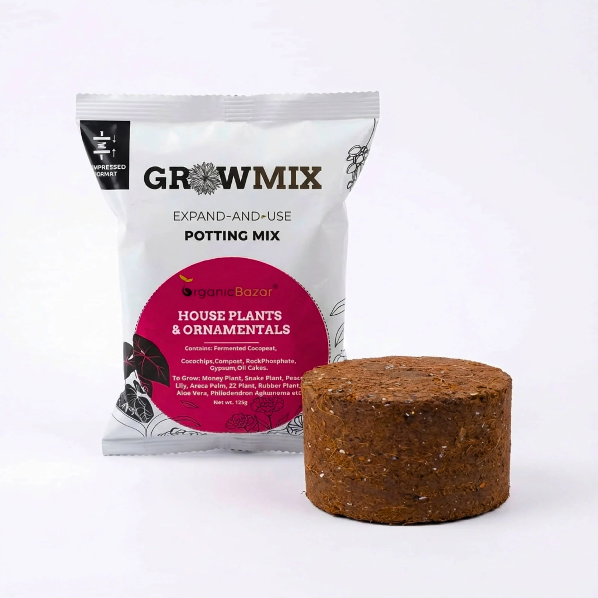 GrowMix Expand-and-Use Potting Mix Disc for House Plants & Ornamentals (Pack of 1) - Image 4