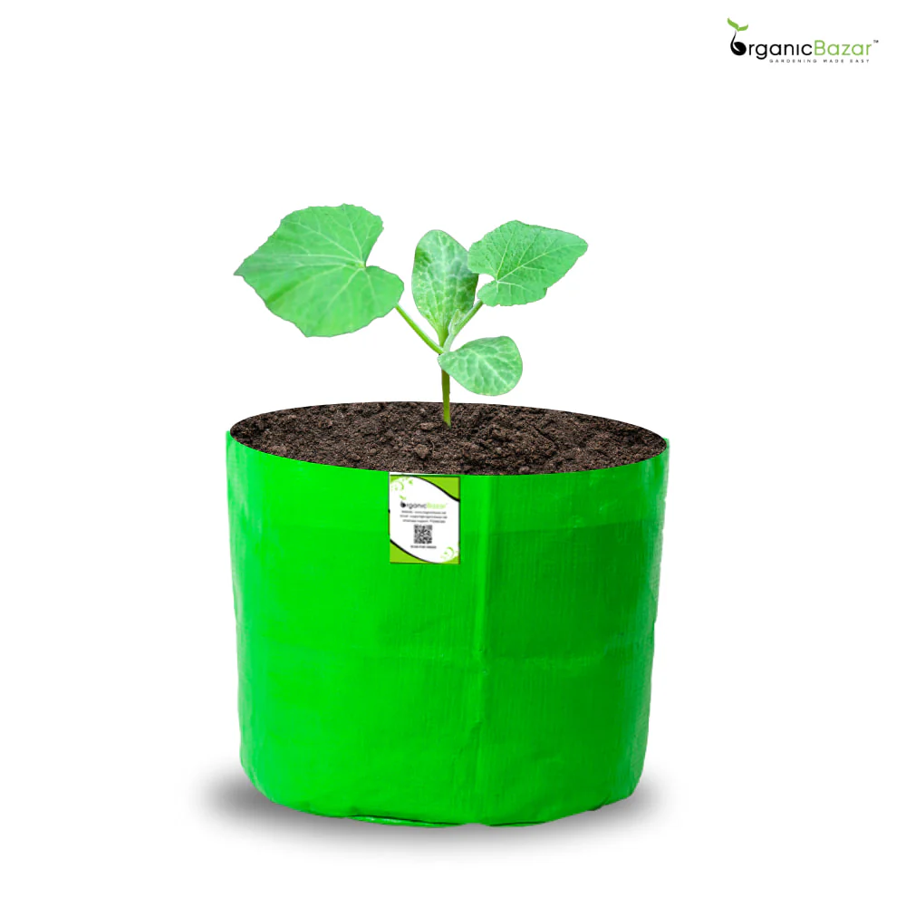 OrganicBazar 5x5 Small Size Grow Bag for Nursery Plants, Premium HDPE 260 GSM, Green Plant Bags - Image 4
