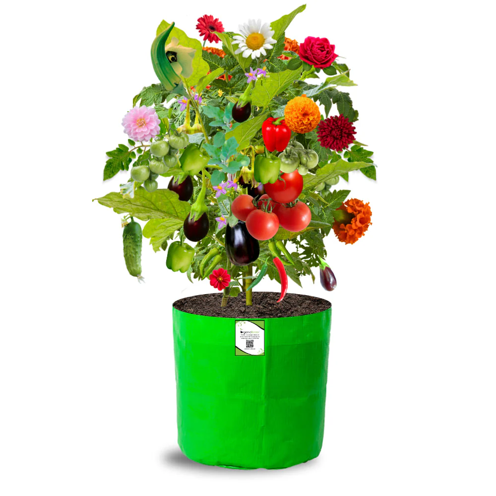 OrganicBazar 12×12 HDPE Round Grow Bag – Premium Quality, Heavy-Duty, UV-Stabilized (260 GSM) Green Plant Bags - Image 12