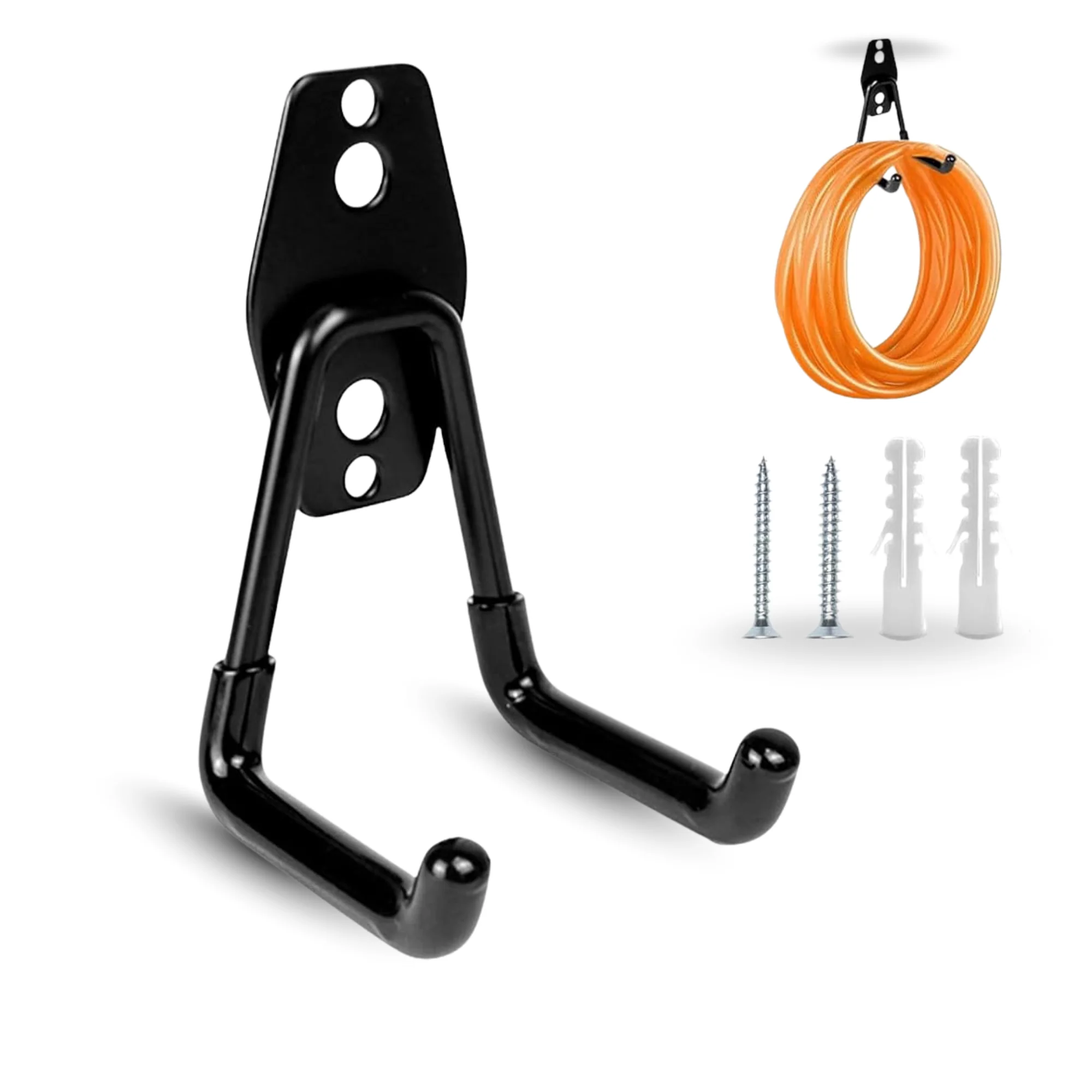 Garden Hose Hanger Hook Heavy Duty – Wall Mounted Metal Garden Pipe Holder Holder | Rust-Resistant Water Hose Organizer | Sturdy & Space-Saving Storage Hook for Yard, Lawn, Patio, Garage & Shed (Pack of 1) - Image 3