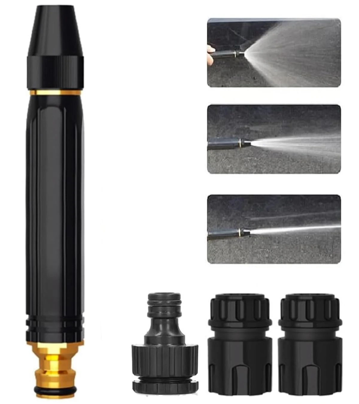 High-Pressure Water Spray Gun for garden, Car & Bike Wash – Adjustable Brass Jet Nozzle for 1/2" Hose Pipe - Image 2