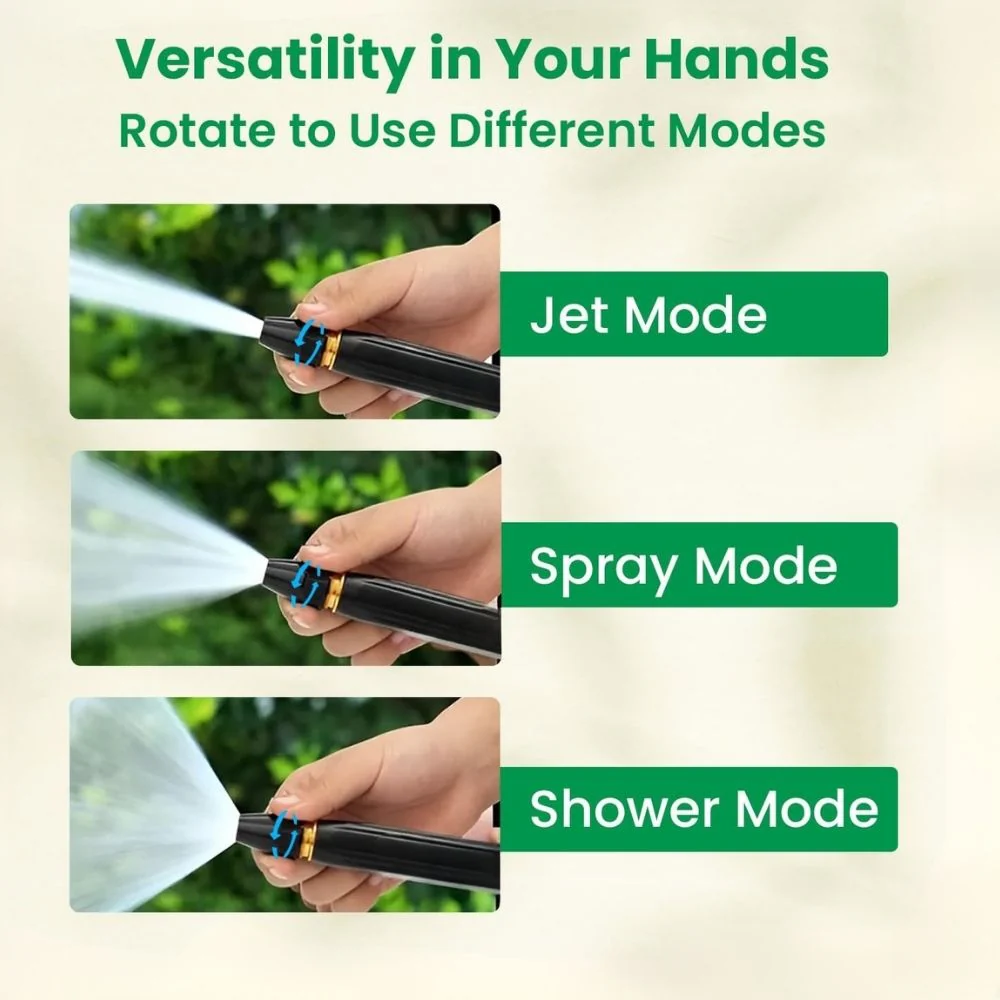 High-Pressure Water Spray Gun for garden, Car & Bike Wash – Adjustable Brass Jet Nozzle for 1/2" Hose Pipe - Image 3