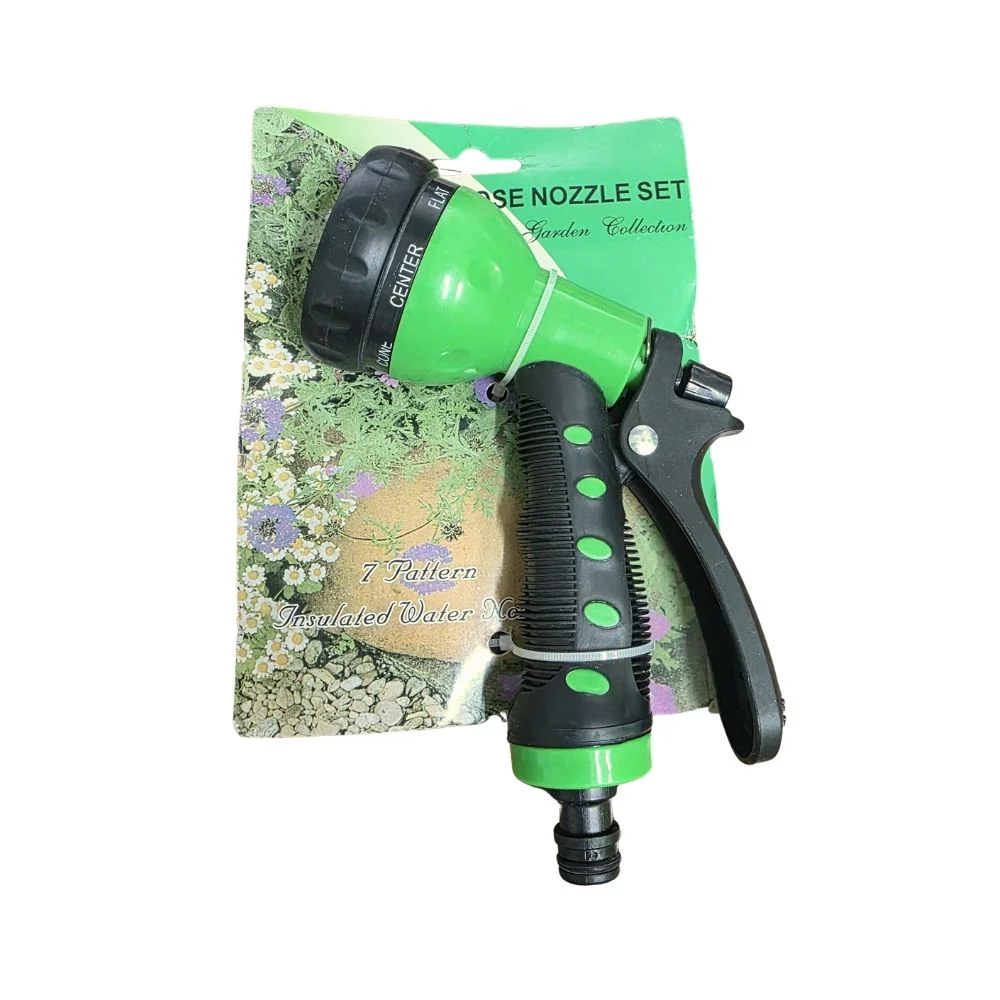 Multifunctional Garden Hose Nozzle Spray Gun (Green) 7 Spray Patterns | High Pressure | Insulated Grip | Heavy Duty - Image 6