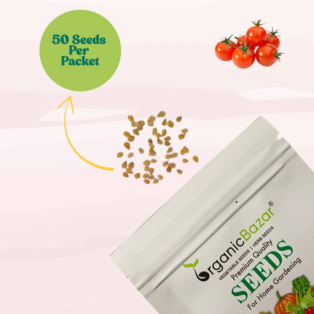 Untreated Cherry Tomato Seeds For Organic Home Gardening - 50 Seeds (चेरी टमाटर के बीज) High Germination, Juicy & Flavorful - Image 5