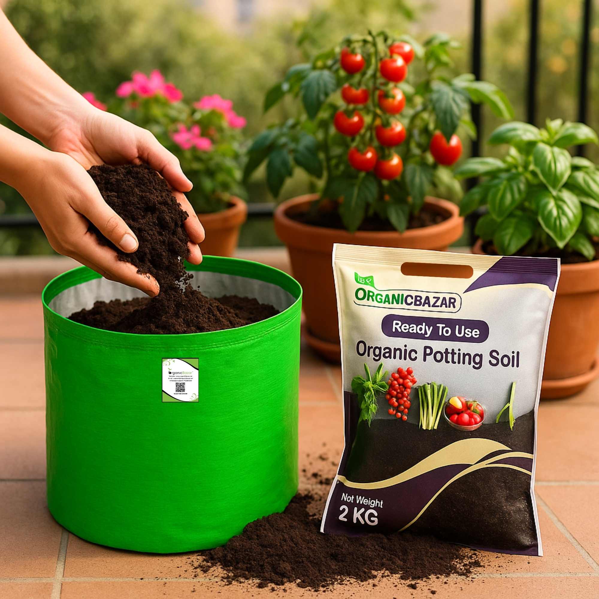 Ready to Use Organic Potting Soil Mix (2kg) - Image 3