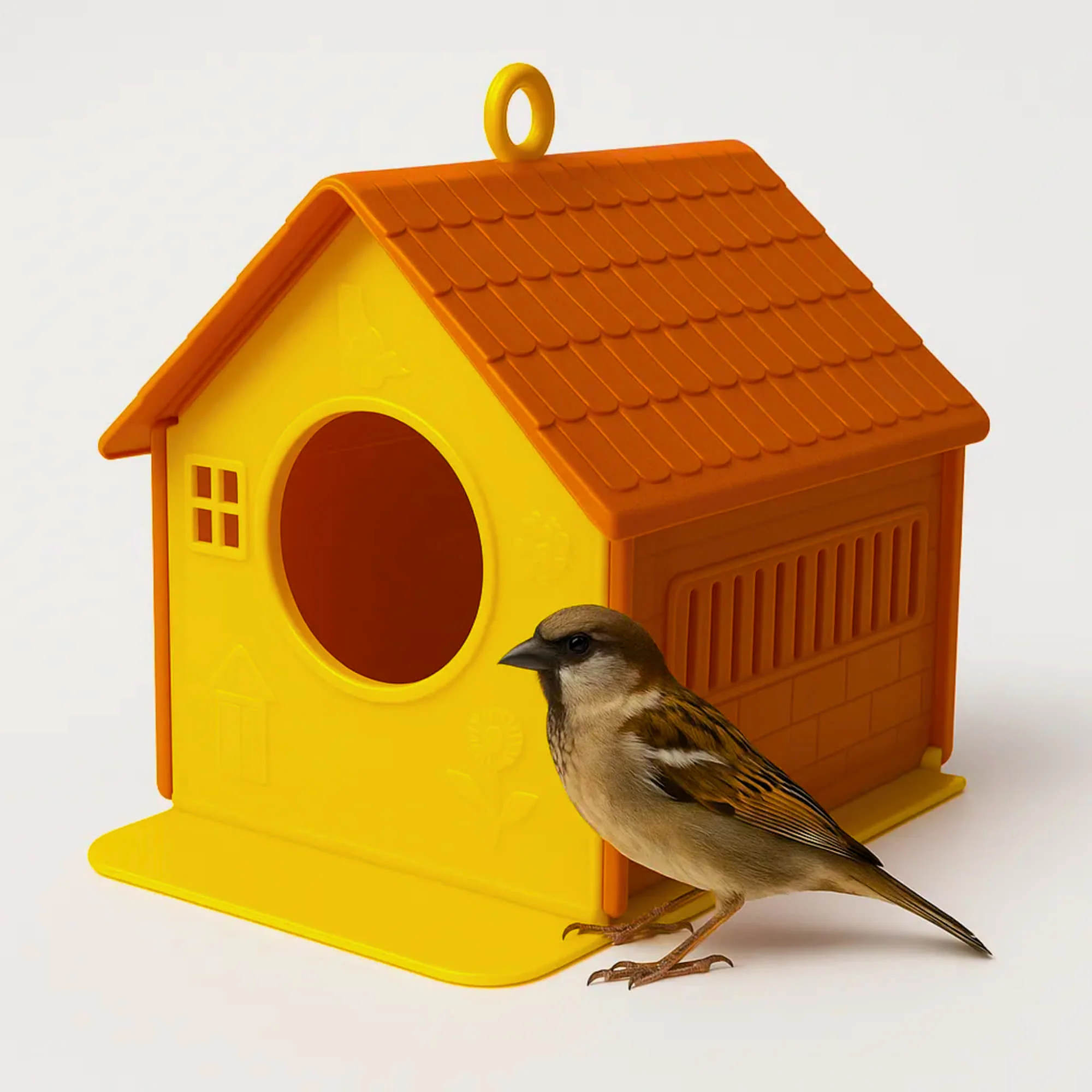Plastic Bird House Foldable Bird Nest for Sparrows | Outdoor Nesting Shelter for Balcony & Garden | Lightweight & Weather-Resistant Bird Home with Air Ventilation - Image 5