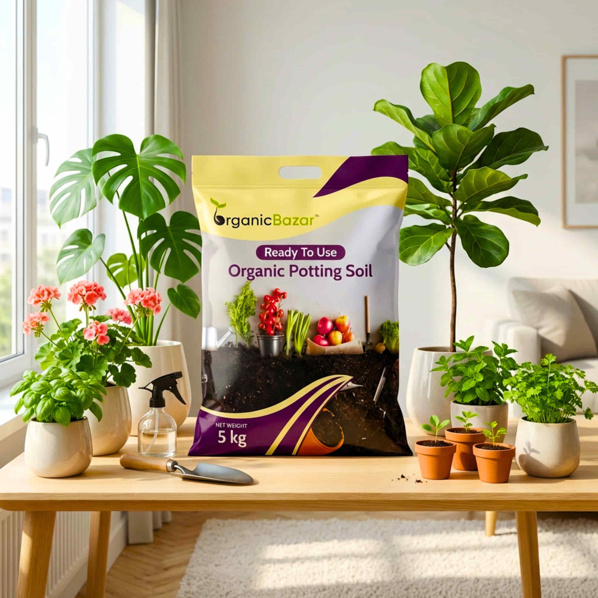 Ready to Use Organic Potting Soil Mix for Home Gardening 10 kg - Image 3