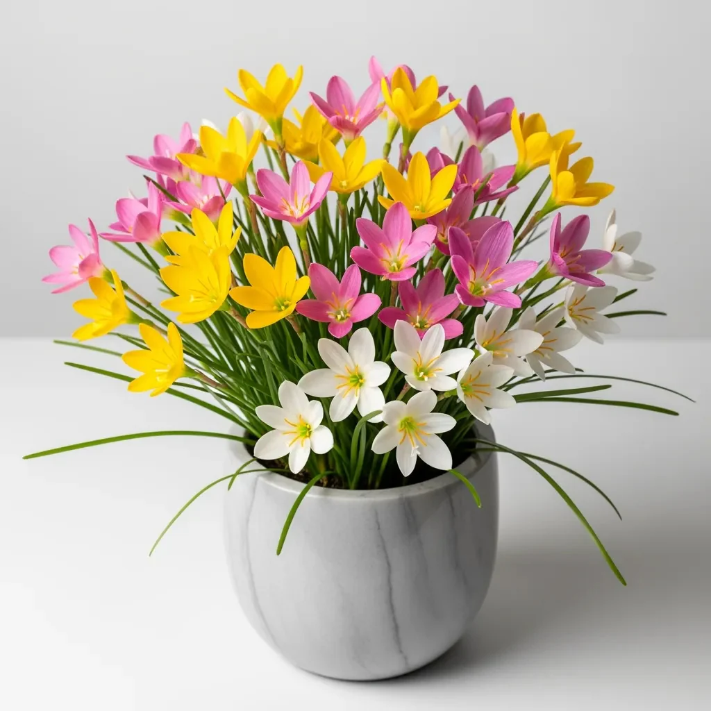 Rain Lily Flower Bulbs Mixed Color (10 Bulbs) Easy To grow Flower Bulbs For Terrace Gardening - Image 4