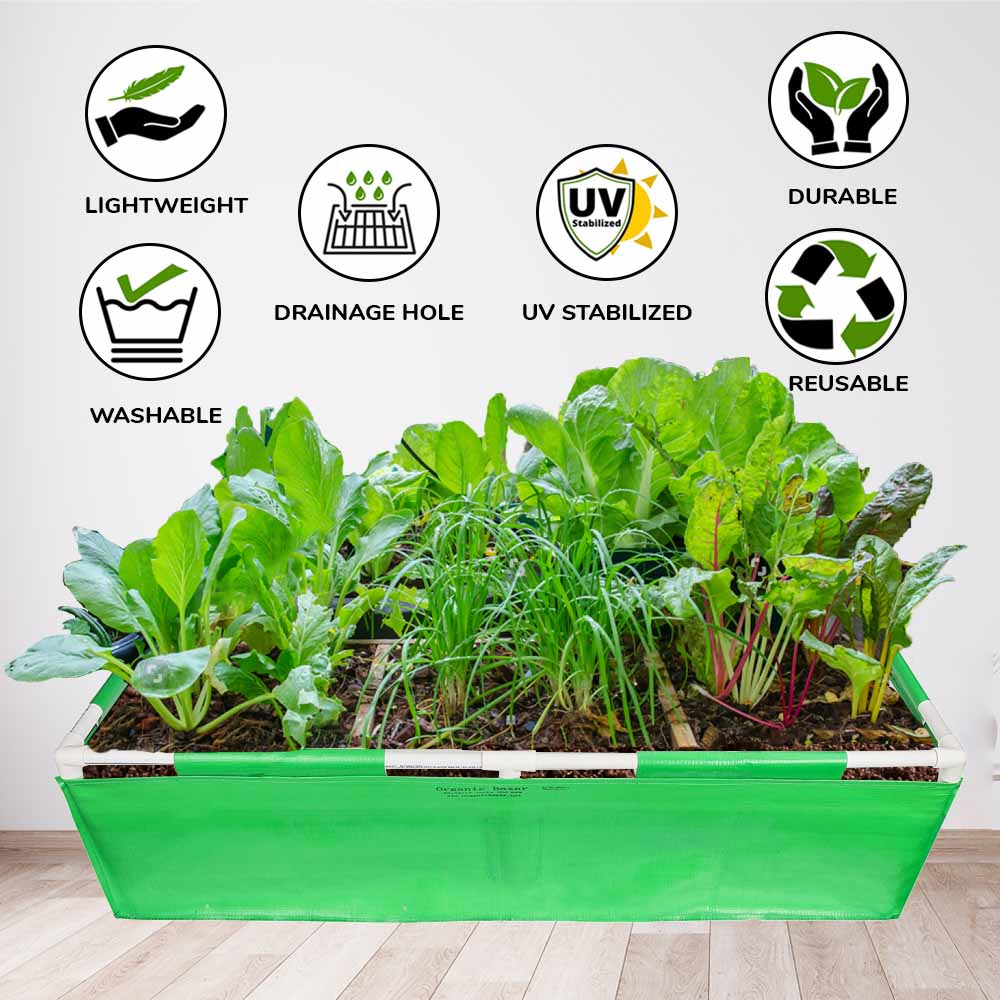 HDPE 48x24x12 Rectangle Grow Bag With Supporting Pvc Pipes Extra Thick Premium Quality Grow Bags - Image 5