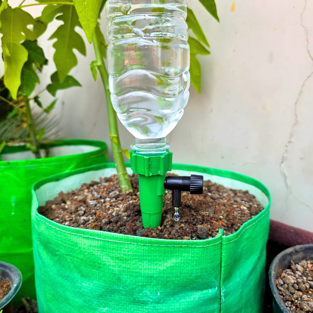 Self-Watering Spike Drip Irrigation System for Indoor & Outdoor Plants | Adjustable Flow Control | Vacation Plant Waterer (Pack of 10) | OrganicBazar - Image 4
