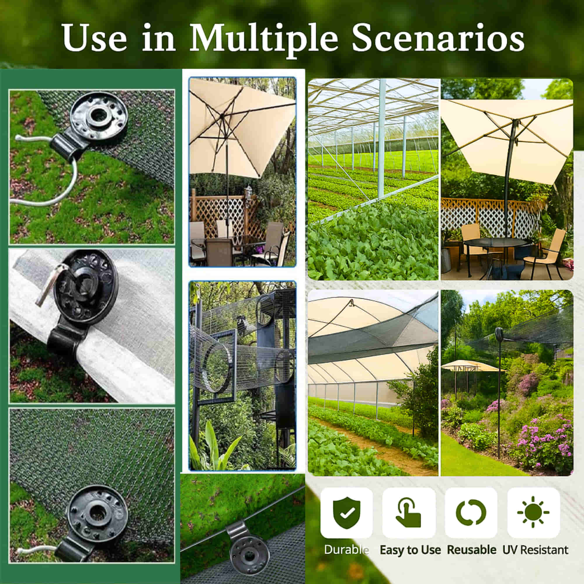 Shade Net Gripper Clip – Heavy-Duty Nylon-Plastic Clips for Shade Cloth, Bird Netting & Garden Covers - Image 7