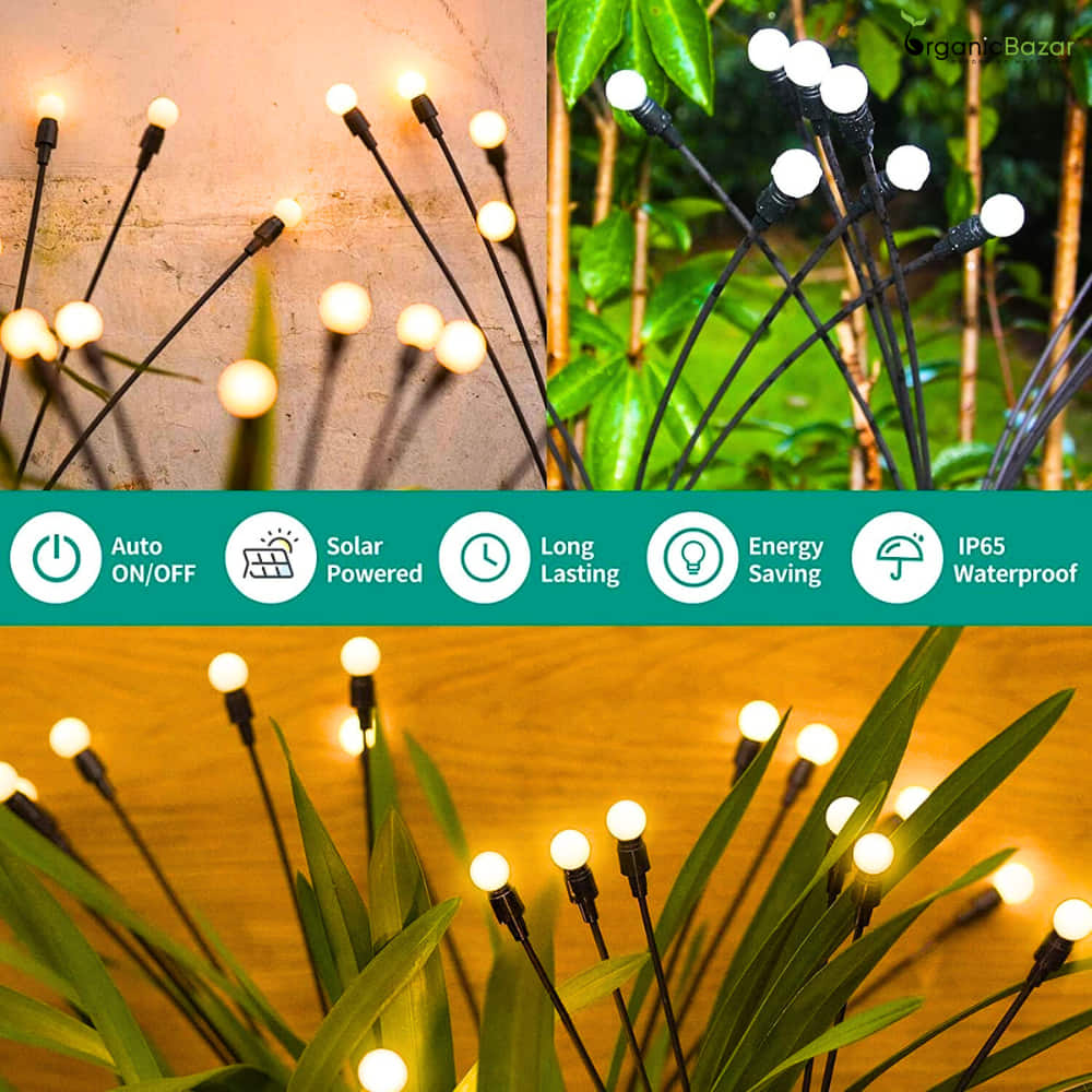 Outdoor Solar Garden Light, 6 LED Firefly Lamp (Pack of 2) - Image 8