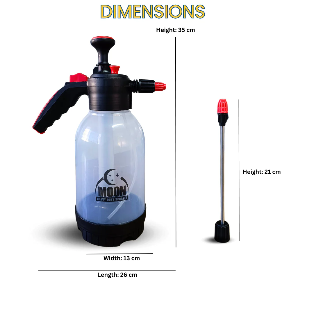 High-Pressure Spray Pump with Extension Rod for Garden (Transparent, 2 Liter) - Image 4