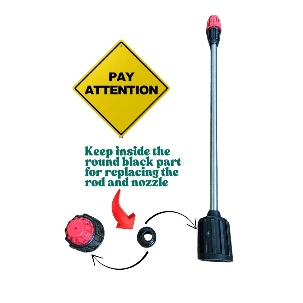 High-Pressure Spray Pump with Extension Rod for Garden (Transparent, 2 Liter) - Image 5