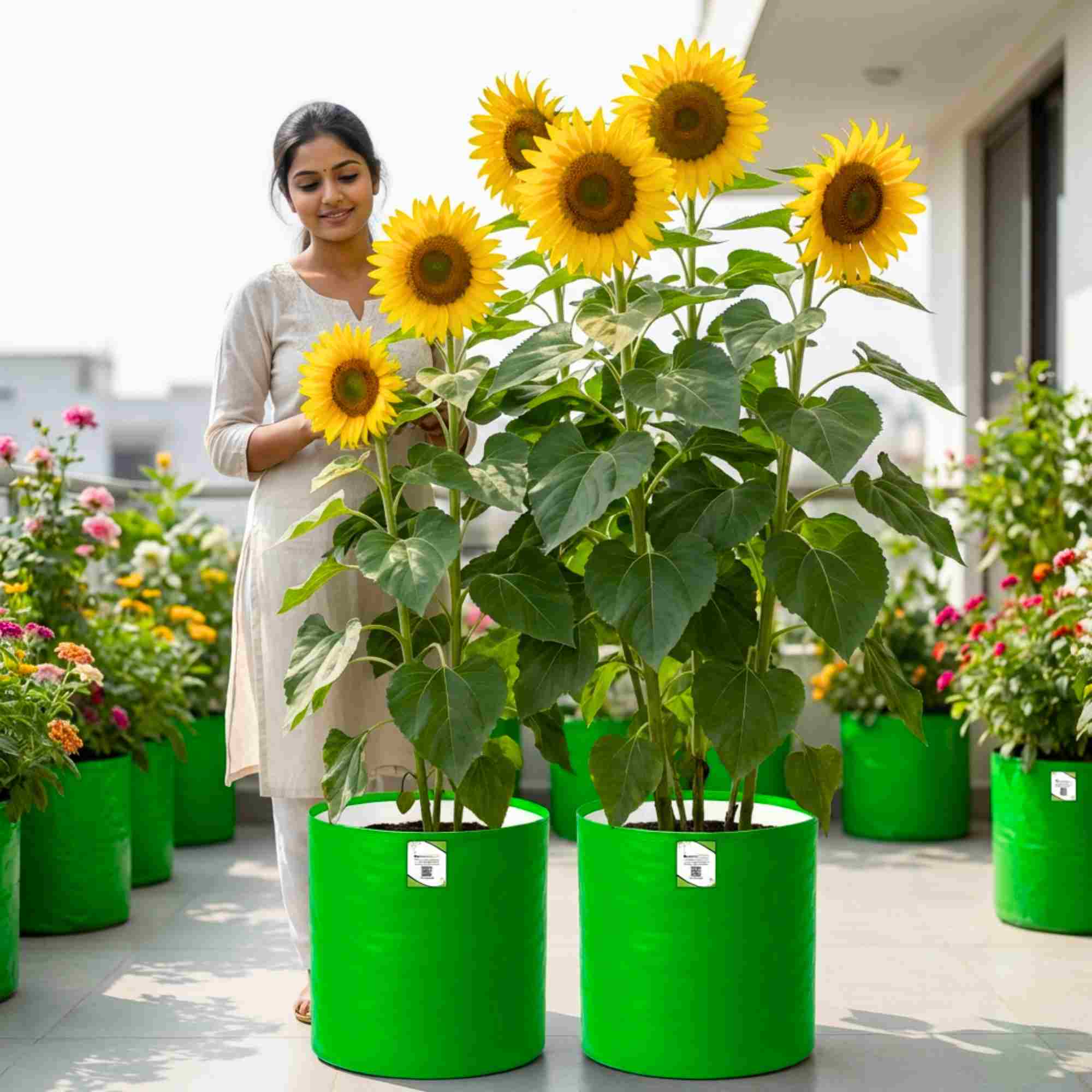 Sunflower Tall Yellow Seeds - 20 Seeds (Surajmukhi/सूरजमुखी के बीज) High Germination/ Easy To grow/ Perfect For Terrace gardening - Image 3