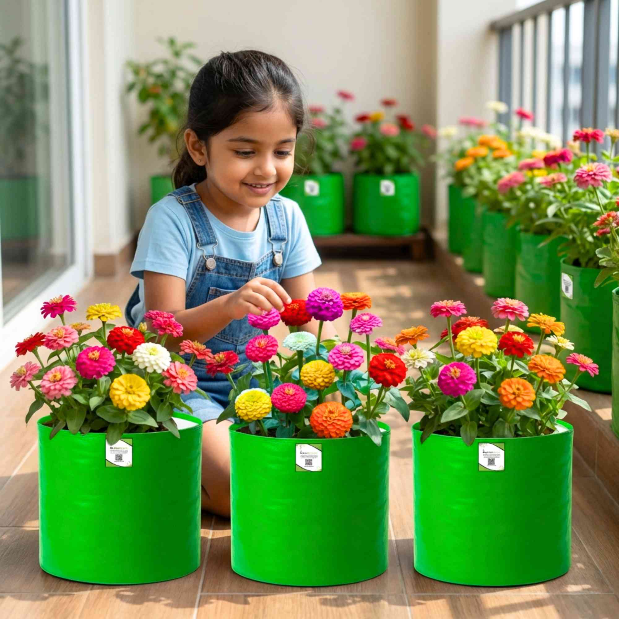 Zinnia Liliput Mixed Color Seeds (100 Seeds) High Germination/ Easy To grow/ Perfect for pots, balconies, or Terrace gardens - Image 2